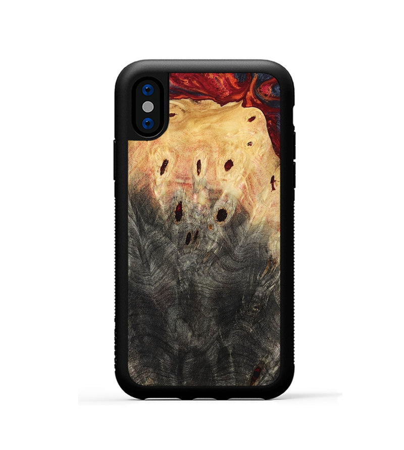 iPhone Xs Wood Phone Case - Porsha (Red, 797765)