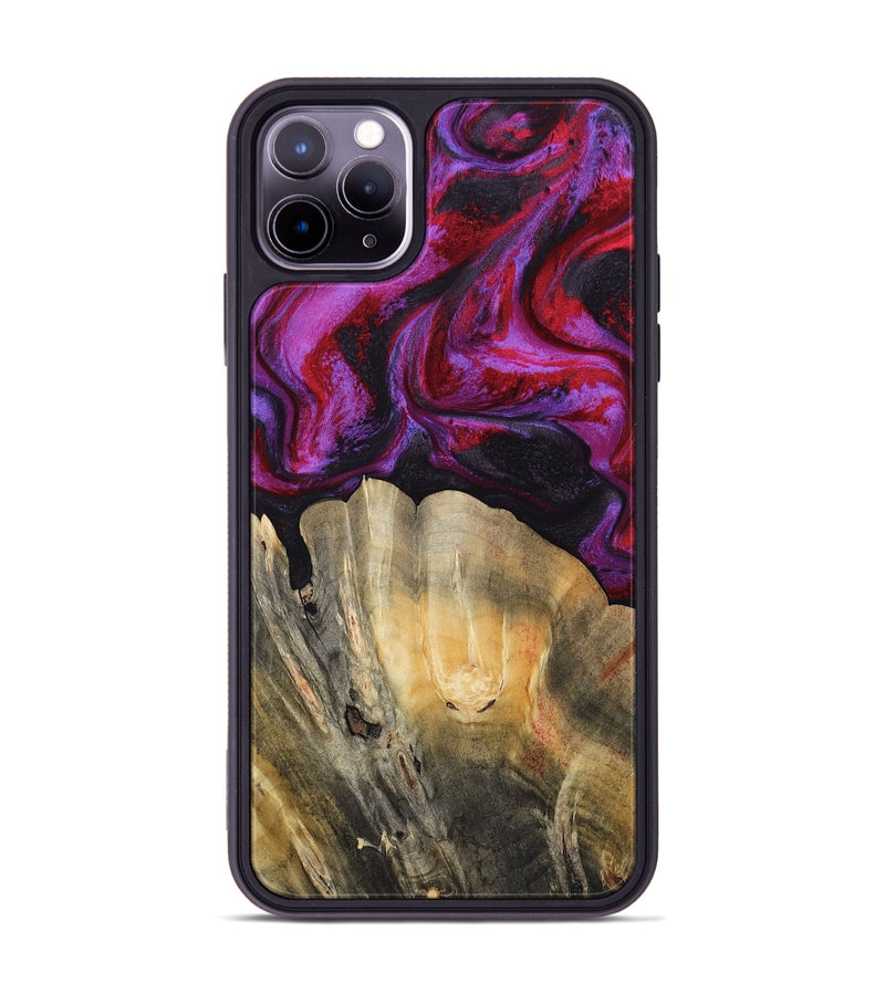 iPhone 11 Pro Max Wood Phone Case - London (Red, 797766)