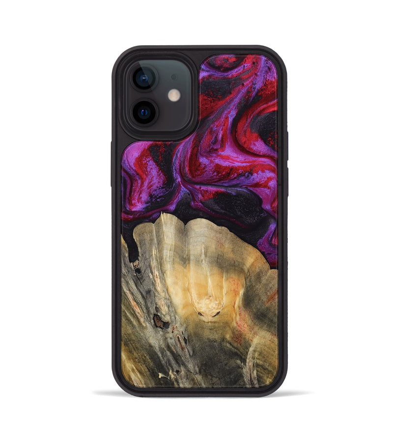 iPhone 12 Wood Phone Case - London (Red, 797766)