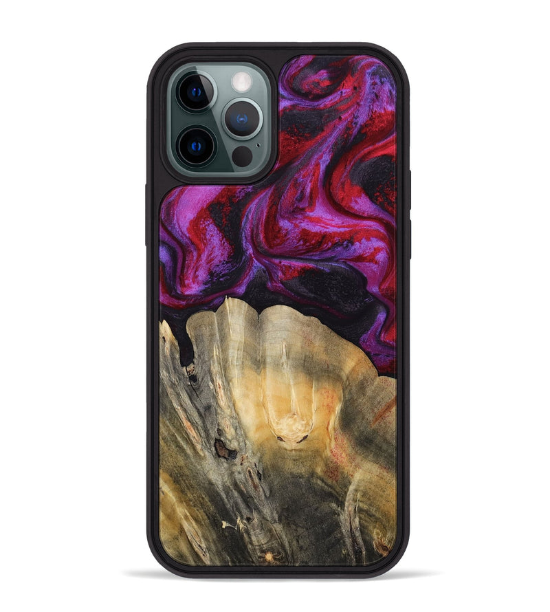 iPhone 12 Pro Max Wood Phone Case - London (Red, 797766)