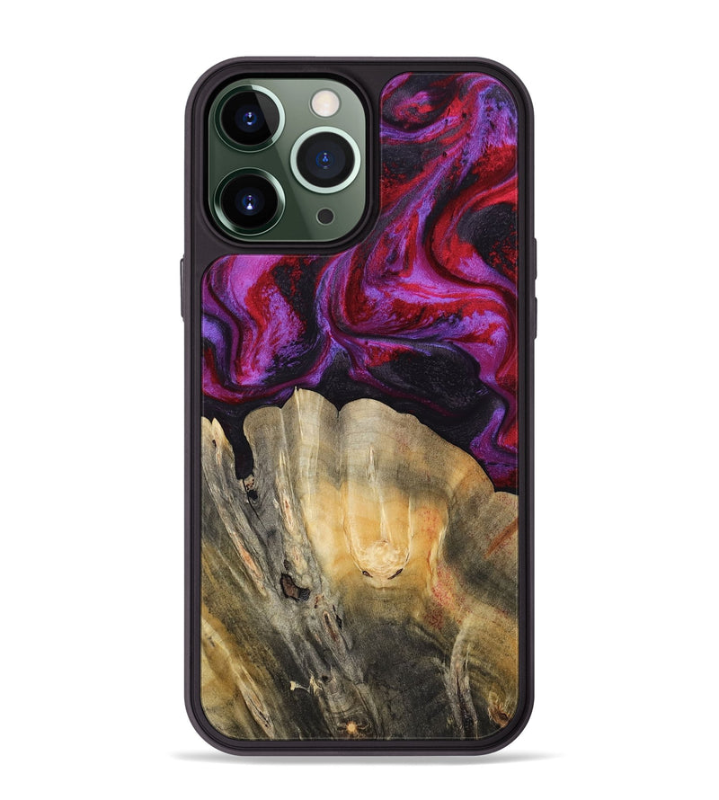 iPhone 13 Pro Max Wood Phone Case - London (Red, 797766)