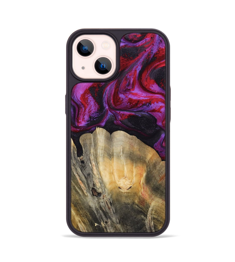 iPhone 14 Wood Phone Case - London (Red, 797766)