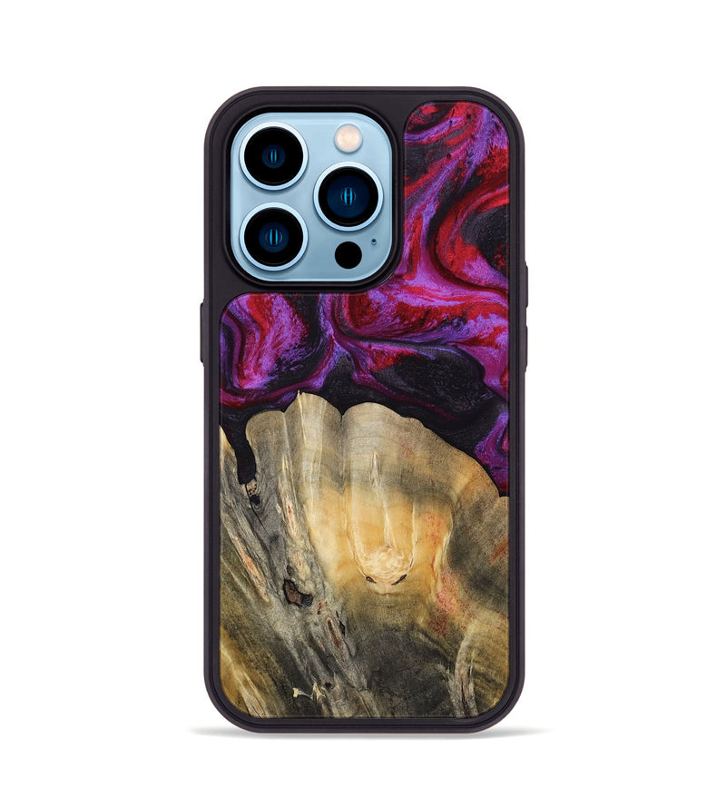 iPhone 14 Pro Wood Phone Case - London (Red, 797766)