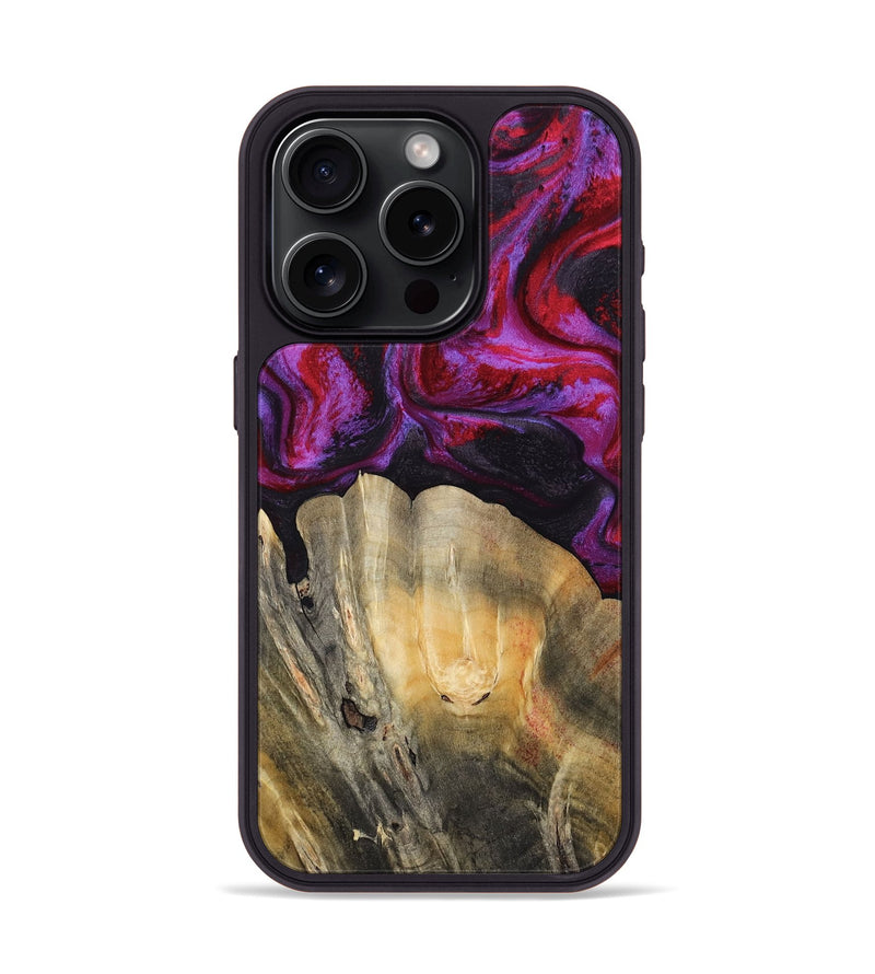 iPhone 15 Pro Wood Phone Case - London (Red, 797766)