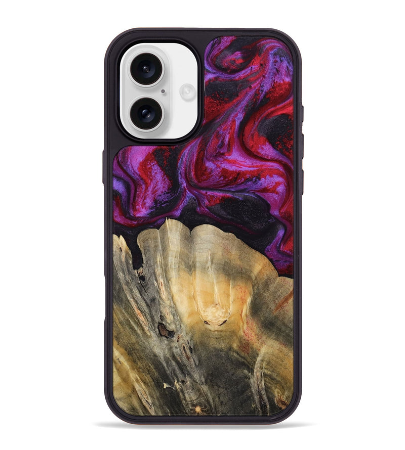 iPhone 16 Plus Wood Phone Case - London (Red, 797766)