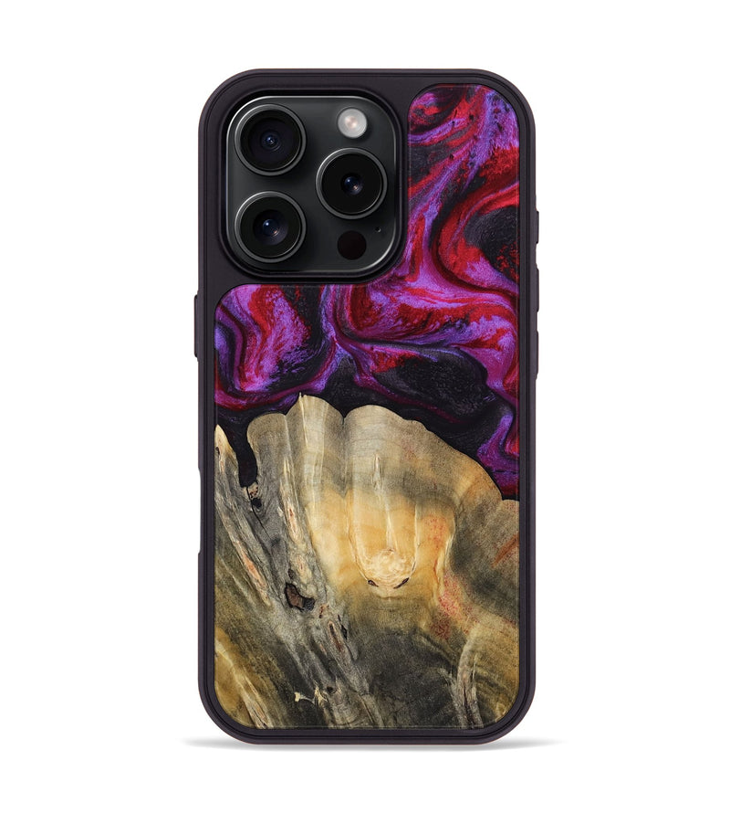 iPhone 16 Pro Wood Phone Case - London (Red, 797766)