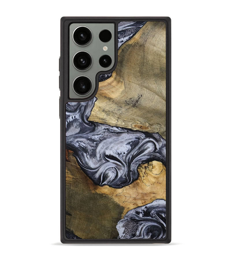 Galaxy S23 Ultra Wood Phone Case - Ahmad (Black & White, 797774)