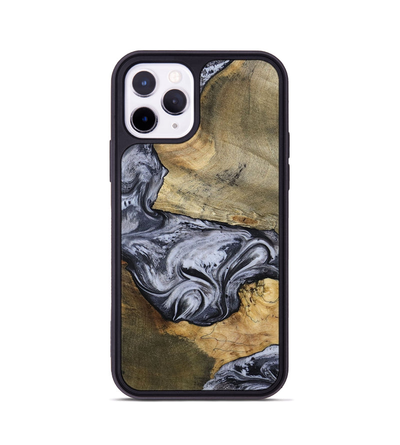 iPhone 11 Pro Wood Phone Case - Ahmad (Black & White, 797774)
