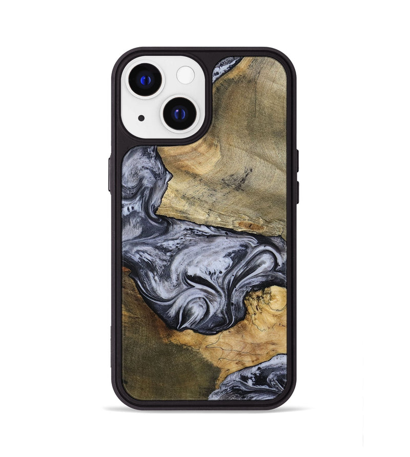iPhone 13 Wood Phone Case - Ahmad (Black & White, 797774)