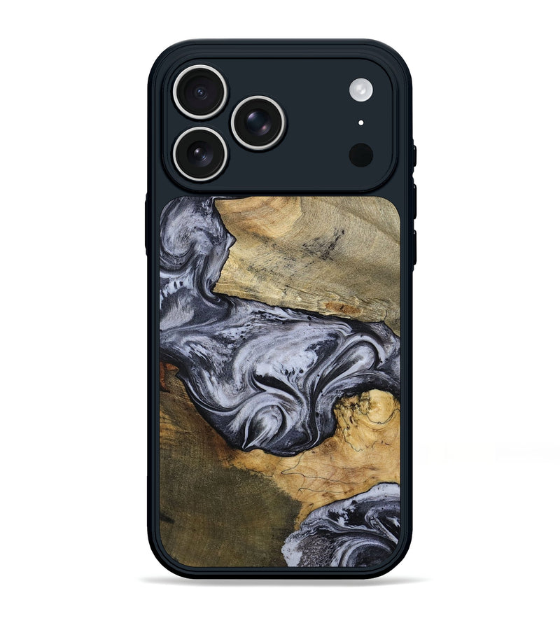 iPhone 17 Pro Max Wood Phone Case - Ahmad (Black & White, 797774)