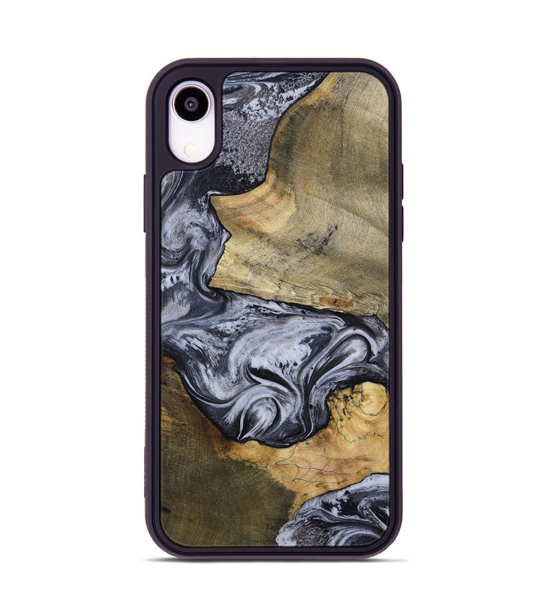 iPhone Xr Wood Phone Case - Ahmad (Black & White, 797774)