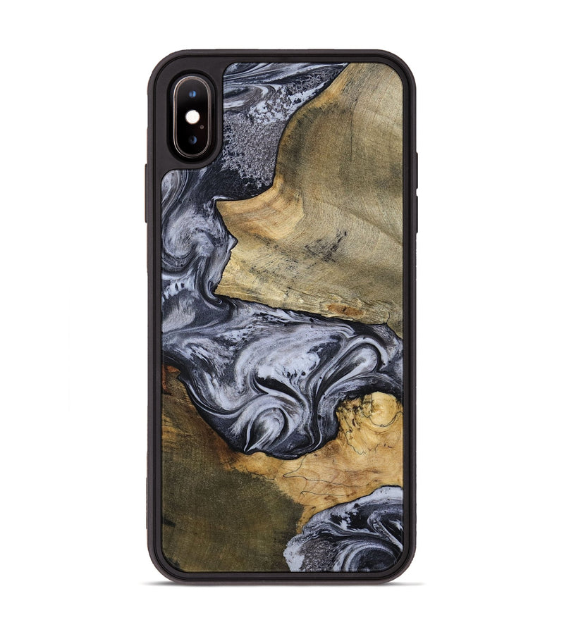 iPhone Xs Max Wood Phone Case - Ahmad (Black & White, 797774)