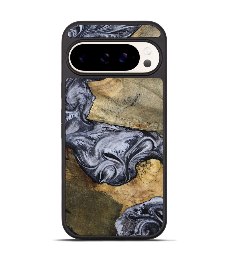 Pixel 9 Pro Wood Phone Case - Ahmad (Black & White, 797774)