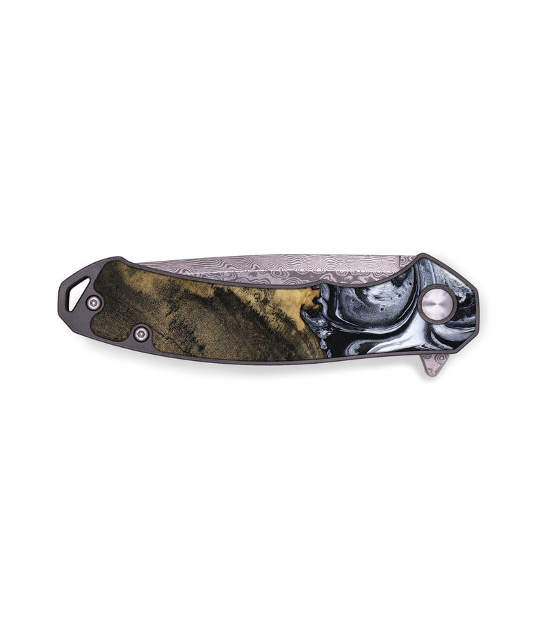 EDC Wood Pocket Knife - Katlin (Black & White, 797779)