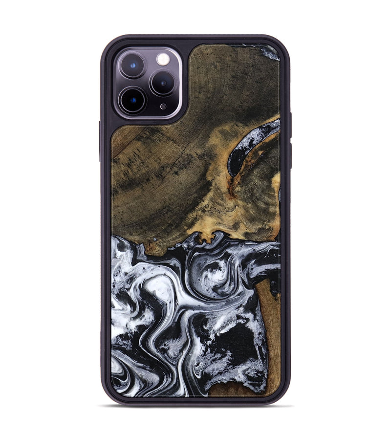 iPhone 11 Pro Max Wood Phone Case - Katlin (Black & White, 797779)