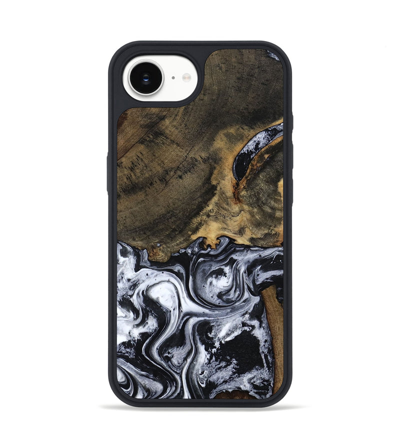 iPhone 16e Wood Phone Case - Katlin (Black & White, 797779)