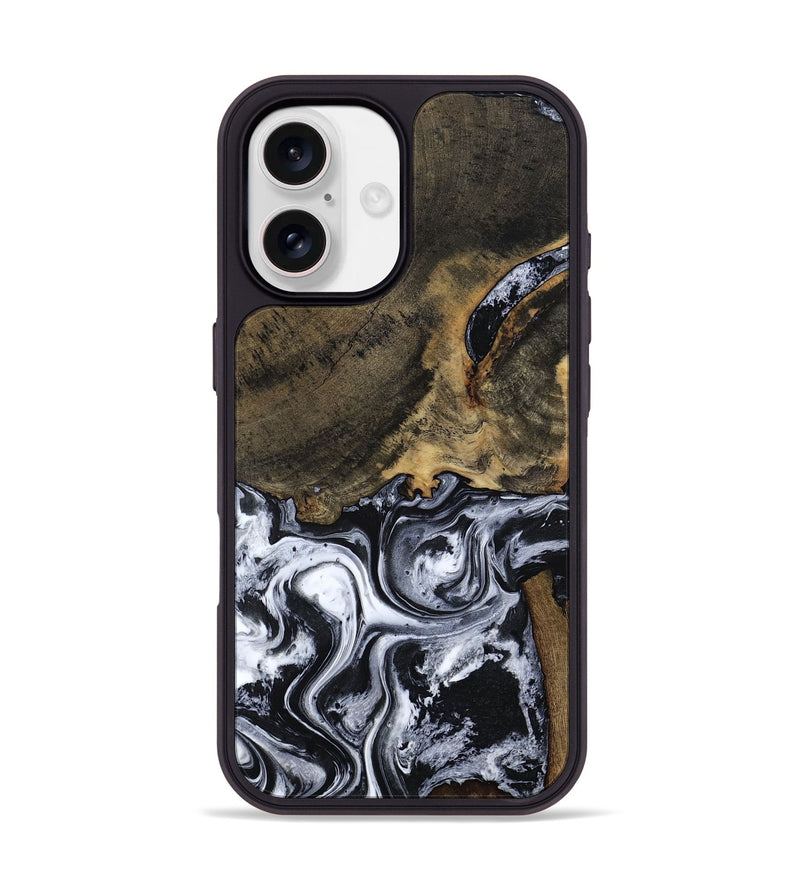iPhone 17 Wood Phone Case - Katlin (Black & White, 797779)