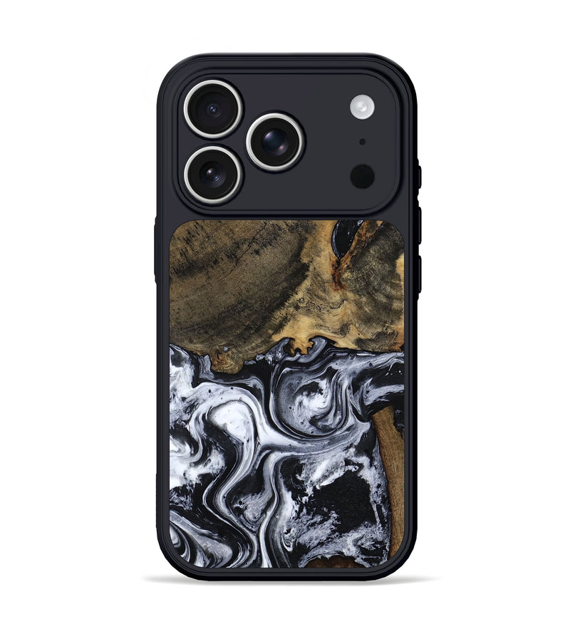 iPhone 17 Pro Wood Phone Case - Katlin (Black & White, 797779)