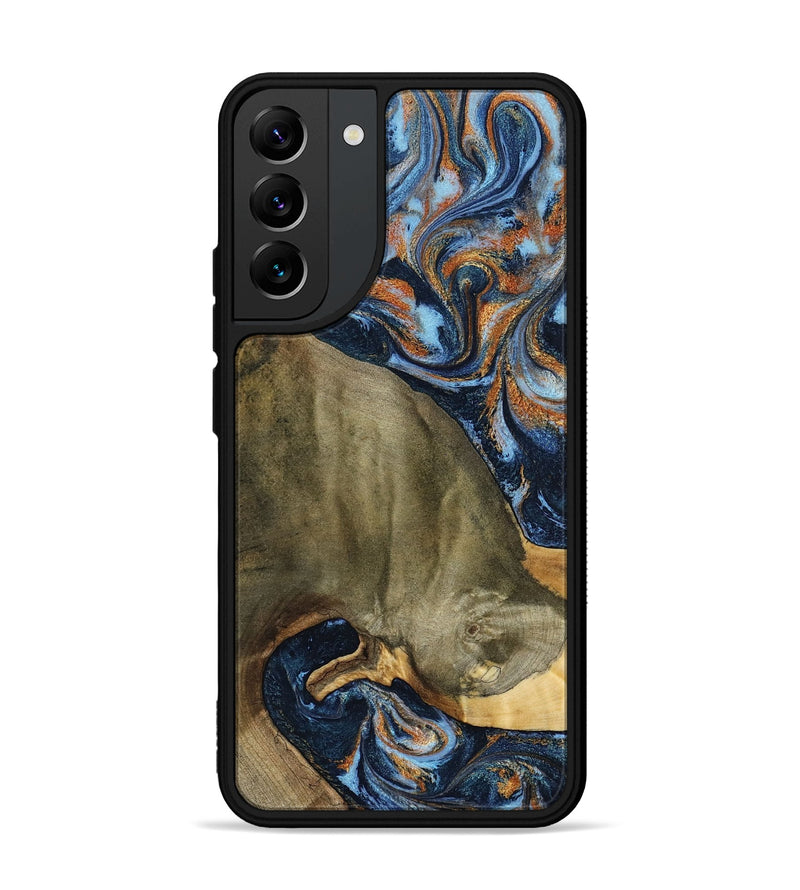 Galaxy S22 Plus Wood Phone Case - Georgie (Teal & Gold, 797788)
