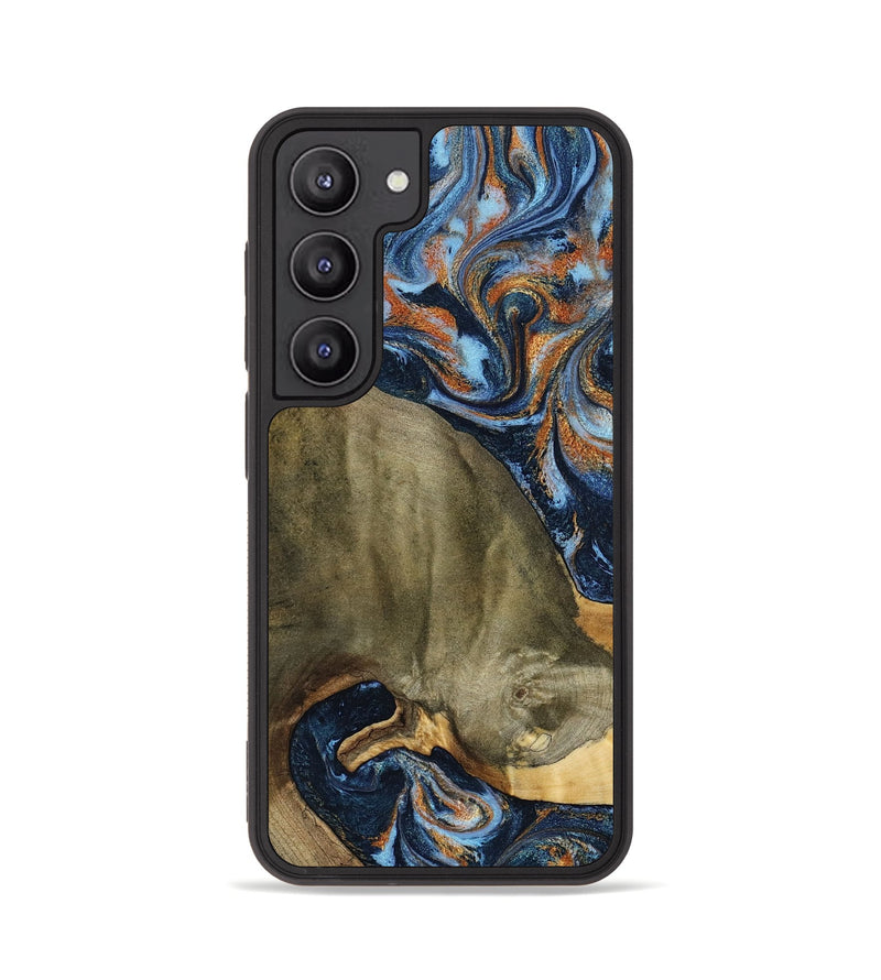 Galaxy S23 Wood Phone Case - Georgie (Teal & Gold, 797788)
