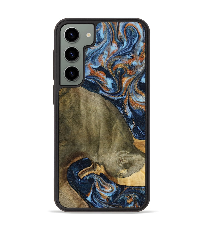 Galaxy S23 Plus Wood Phone Case - Georgie (Teal & Gold, 797788)