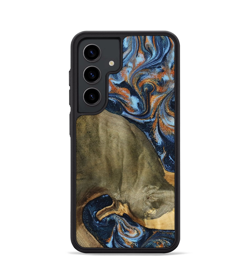 Galaxy S24 Wood Phone Case - Georgie (Teal & Gold, 797788)
