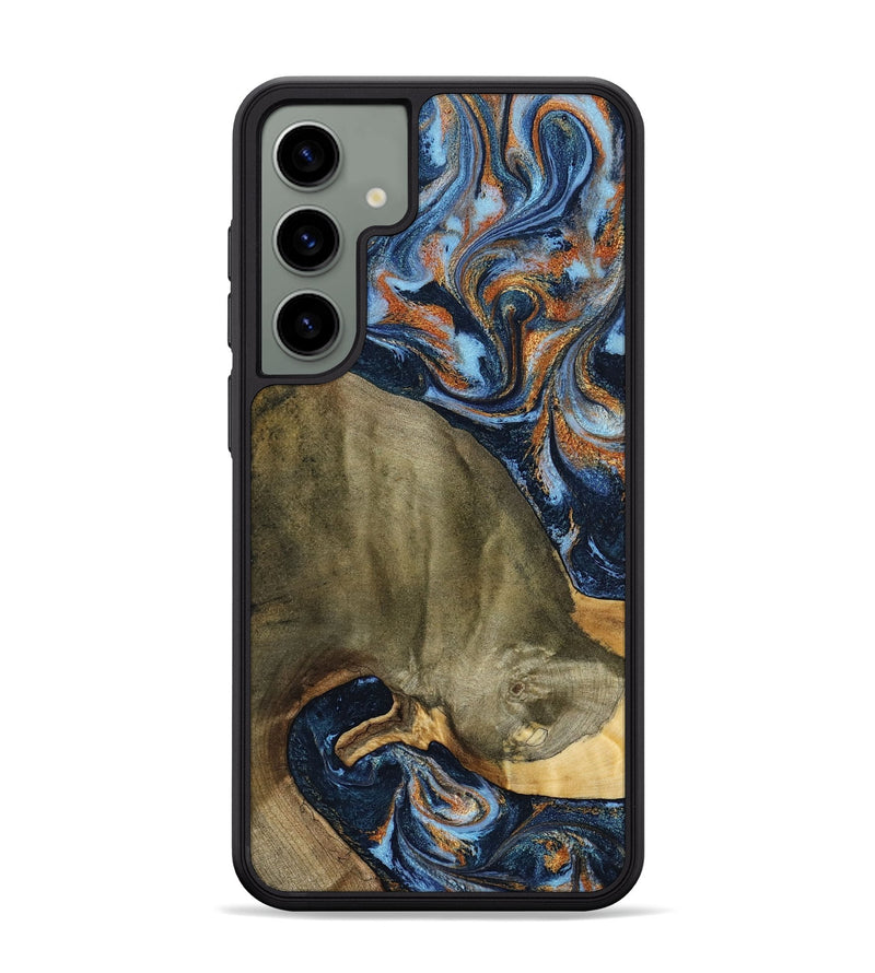 Galaxy S24 Plus Wood Phone Case - Georgie (Teal & Gold, 797788)