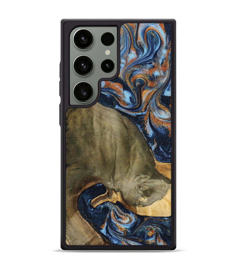 Galaxy S24 Ultra Wood Phone Case - Georgie (Teal & Gold, 797788)