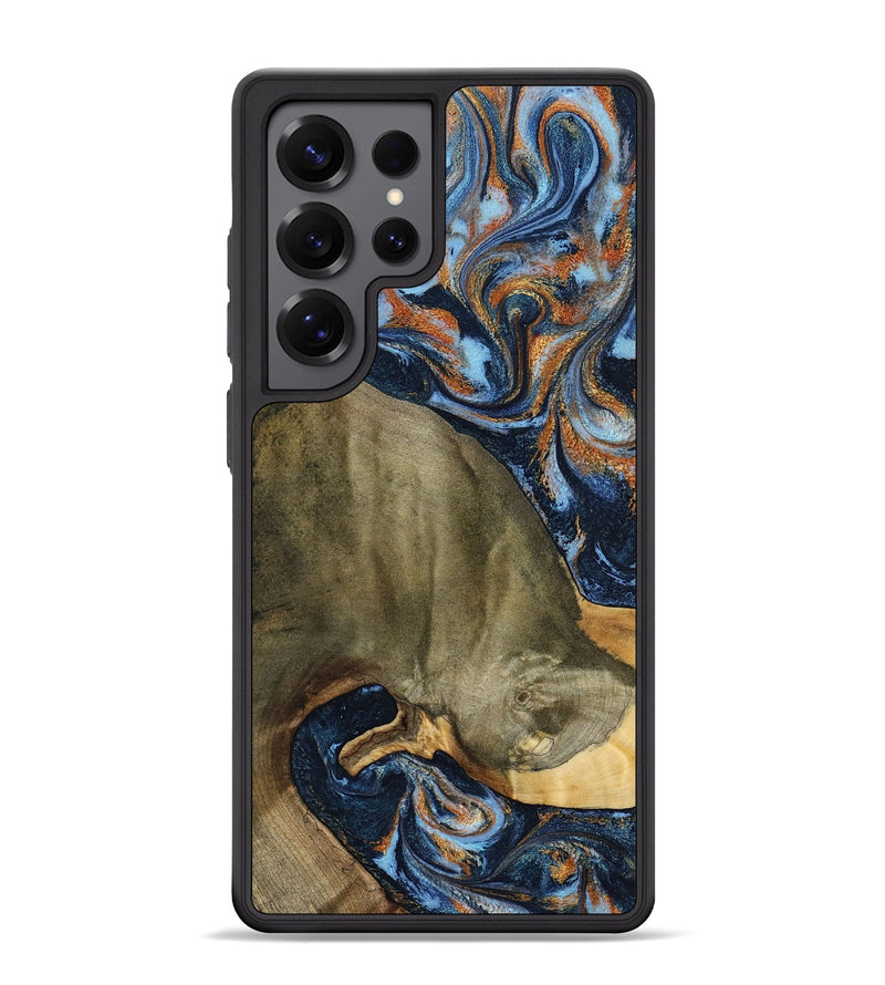 Galaxy S25 Ultra Wood Phone Case - Georgie (Teal & Gold, 797788)