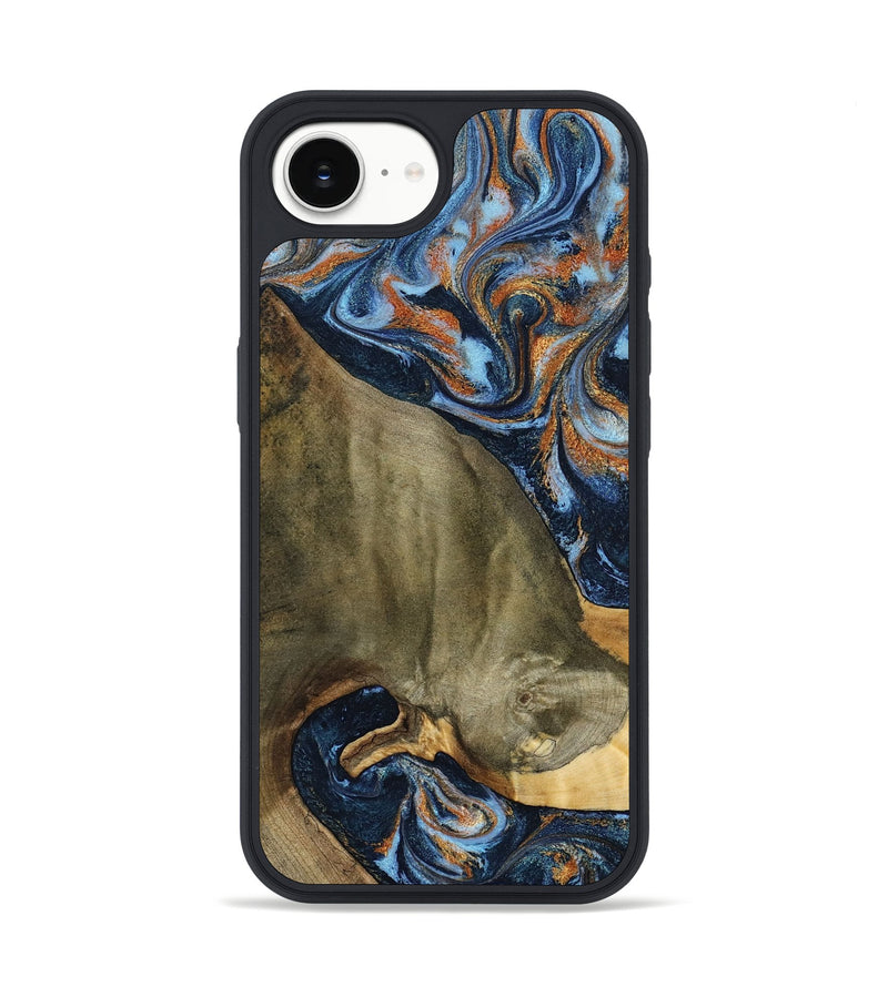 iPhone 16e Wood Phone Case - Georgie (Teal & Gold, 797788)