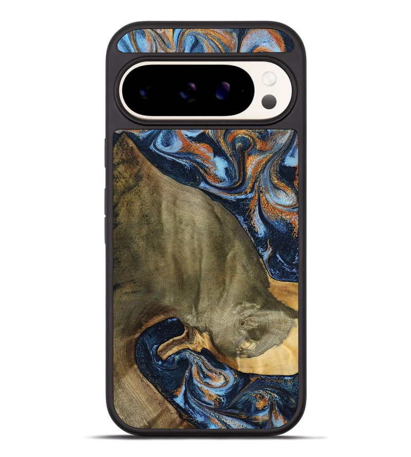 Pixel 9 Pro XL Wood Phone Case - Georgie (Teal & Gold, 797788)