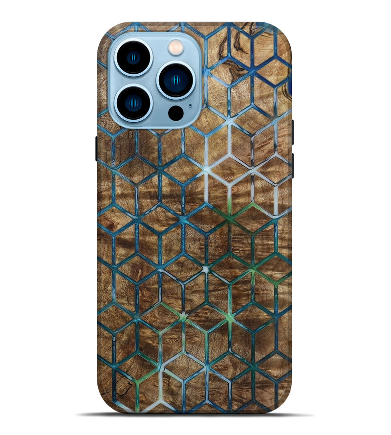 iPhone 14 Pro Max Wood Live Edge Phone Case - Berry (Pattern, 797854)
