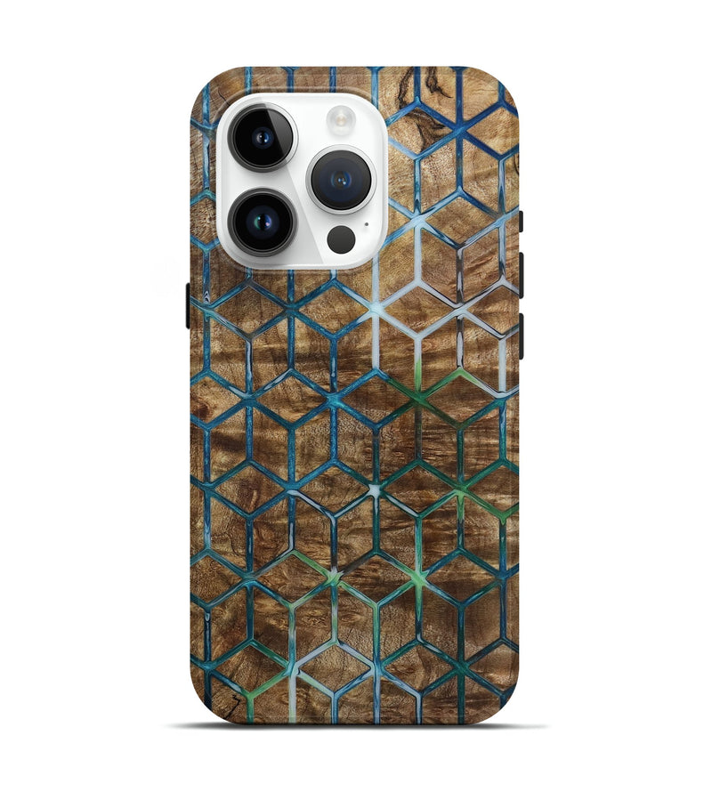 iPhone 15 Pro Wood Live Edge Phone Case - Berry (Pattern, 797854)