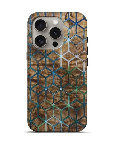 iPhone 16 Pro Wood Live Edge Phone Case - Berry (Pattern, 797854)