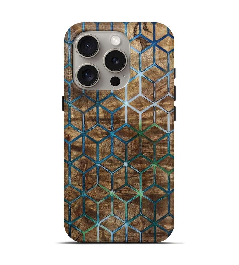 iPhone 16 Pro Wood Live Edge Phone Case - Berry (Pattern, 797854)