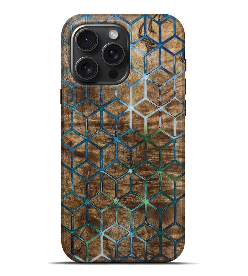 iPhone 16 Pro Max Wood Live Edge Phone Case - Berry (Pattern, 797854)
