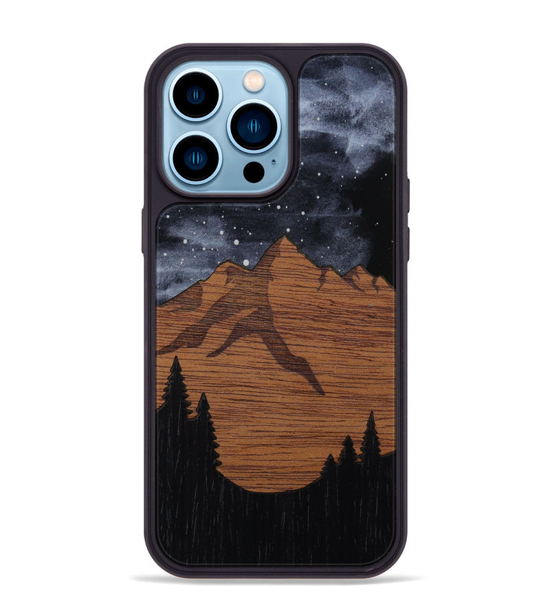 iPhone 14 Pro Max Wood Phone Case - Bierstadt (Terrain)