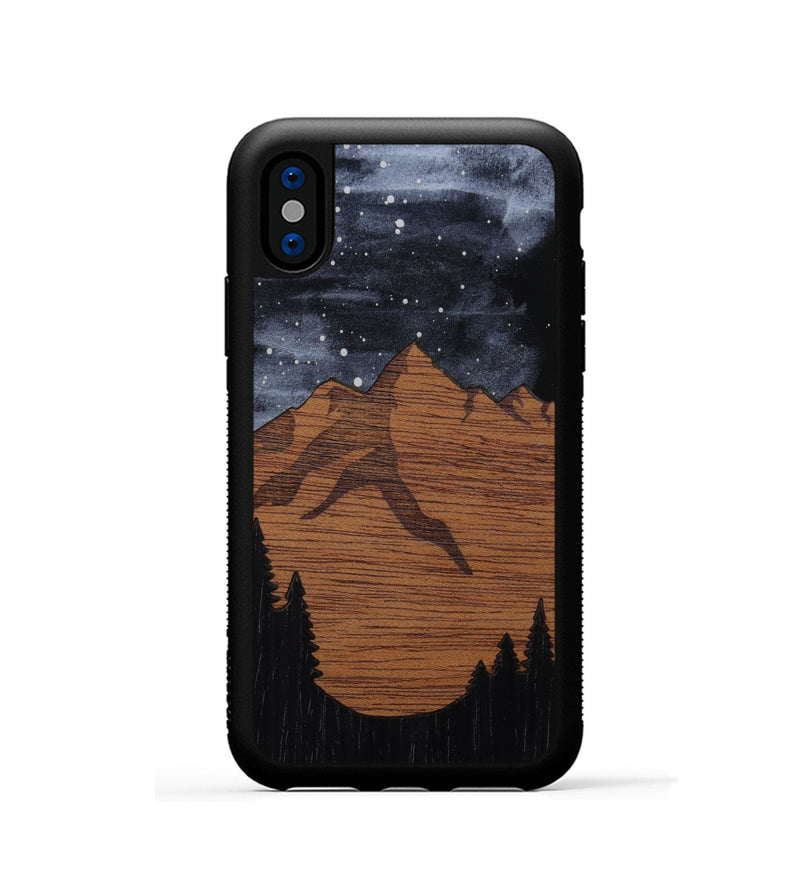 iPhone Xs Wood Phone Case - Bierstadt (Terrain)