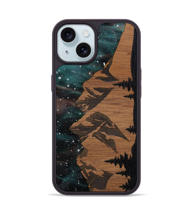 iPhone 15 Wood Phone Case - Tetons (Curated)