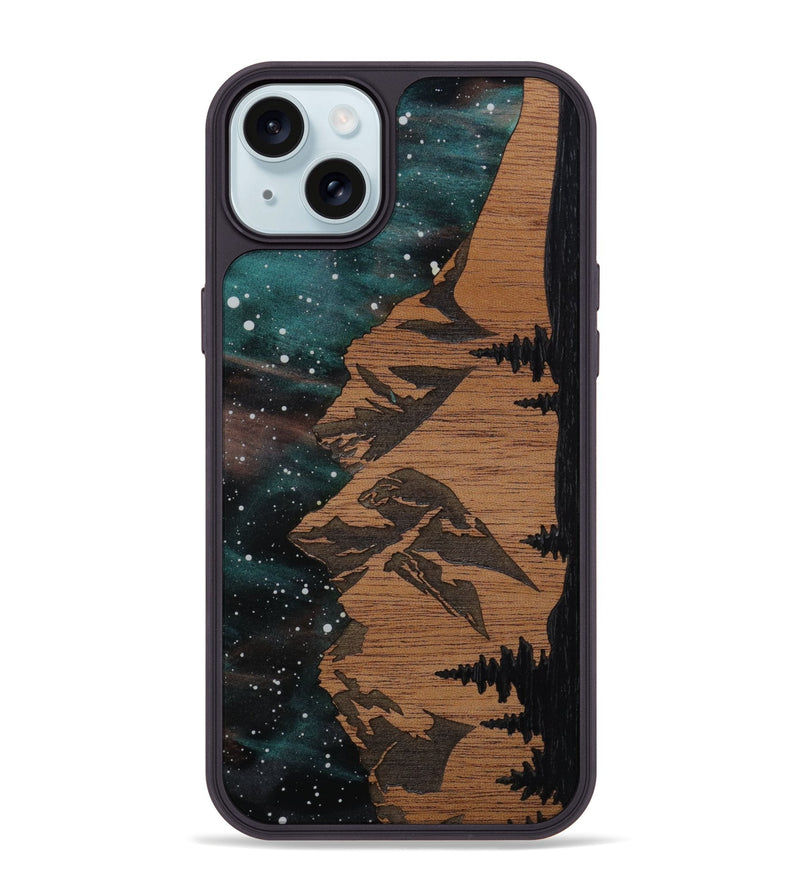 iPhone 15 Plus Wood Phone Case - Tetons (Terrain)