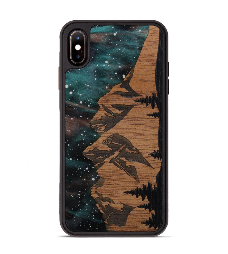 iPhone Xs Max Wood Phone Case - Tetons (Terrain)