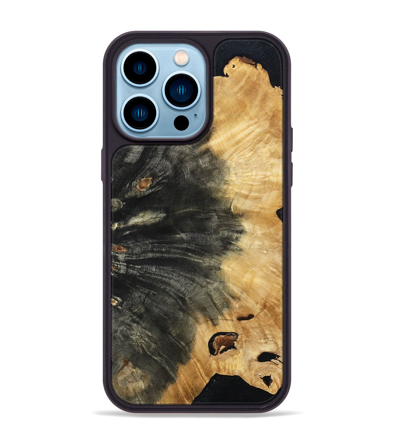 iPhone 14 Pro Max Wood Phone Case - Almon (Wood Burl, 798023)