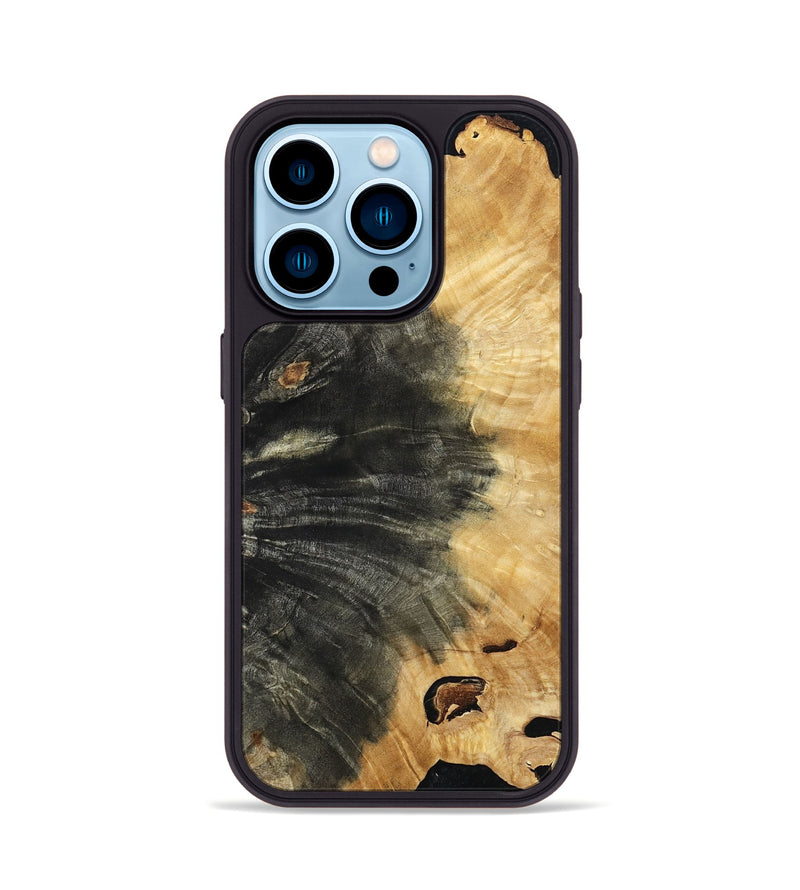 iPhone 14 Pro Wood Phone Case - Almon (Wood Burl, 798023)