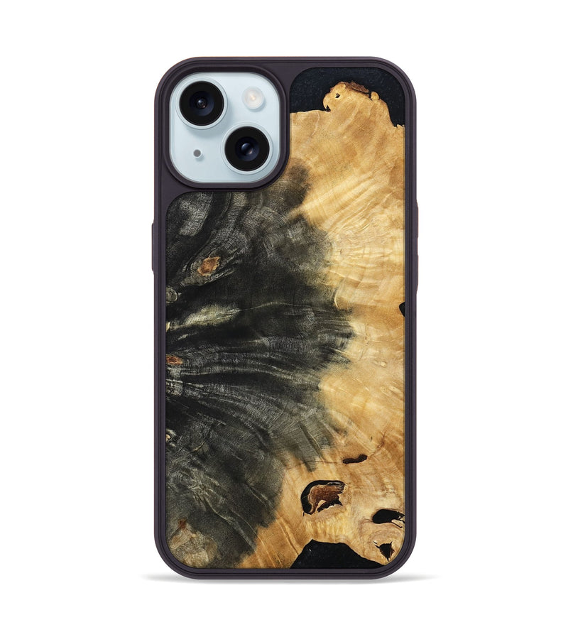 iPhone 15 Wood Phone Case - Almon (Wood Burl, 798023)