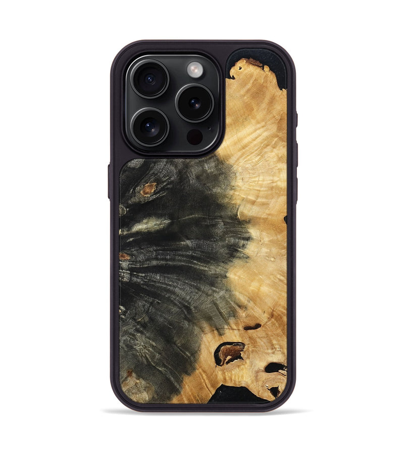 iPhone 15 Pro Wood Phone Case - Almon (Wood Burl, 798023)
