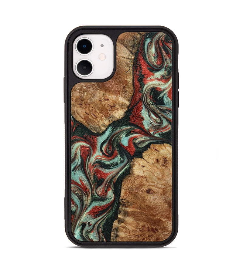 iPhone 11 Wood Phone Case - Selena (Green, 798101)