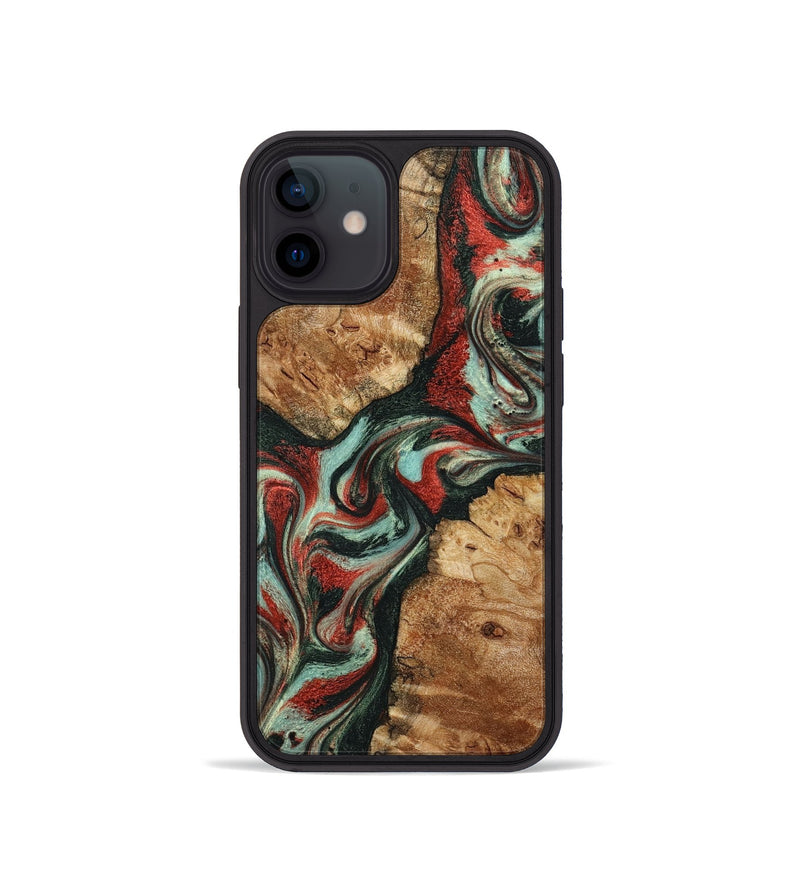 iPhone 12 mini Wood Phone Case - Selena (Green, 798101)