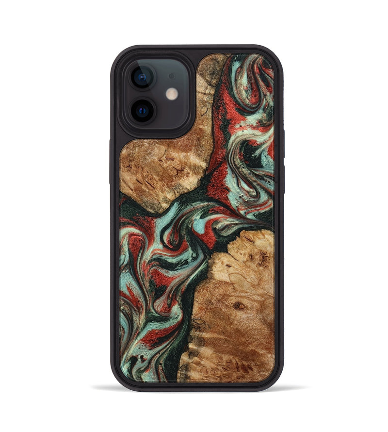 iPhone 12 Wood Phone Case - Selena (Green, 798101)