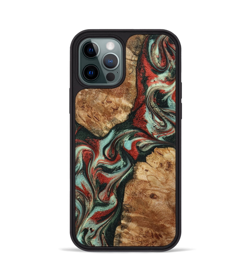 iPhone 12 Pro Wood Phone Case - Selena (Green, 798101)