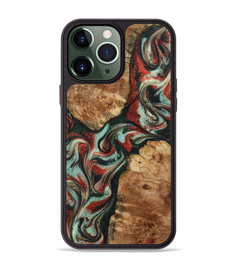 iPhone 13 Pro Max Wood Phone Case - Selena (Green, 798101)